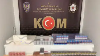 Derince'de kaçakçılık operasyonu: Binlerce paket sigara ele geçirildi
