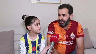 Tribünlerin en tatlı rekabeti: Galatasaraylı babanın yanında Fenerbahçe formasıyla derbi heyecanı