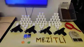 Mezitli'deki iş yerinde cephanelik çıktı: Bir tutuklama