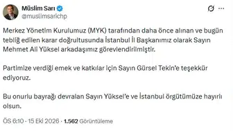 CHP İstanbul'da nöbet değişimi: Yeni il başkanı belli oldu