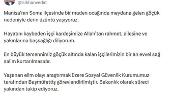 Soma'dan gelen acı haber: Maden ocağındaki göçükte bir işçi hayatını kaybetti