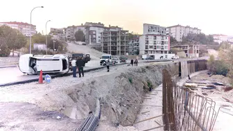 Karabük'te gece yarısı şarampol dehşeti: Çalışmayı görmedi, aracıyla uçtu