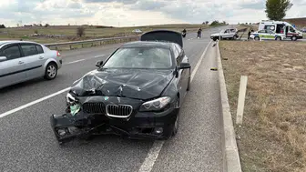 D100 Karayolu üzerinde korkutan çarpışma: Bir kişi hastanelik oldu
