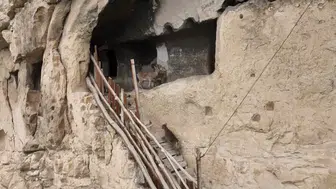 Tarihi İn Delikleri'nde şaşırtan misafirler: Urartu mirasına yaban keçileri konuk oldu