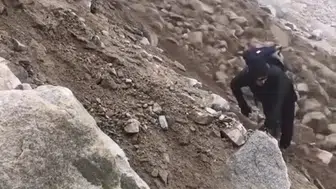 Ağrı Dağı'nda dehşet anları: Dev kayalar kamp alanını hedef aldı