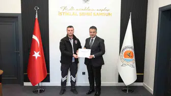 Samsun'da saniyelerle yarışan kahramanlık: Güvenlik görevlisinden hayat kurtaran hamle