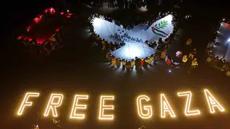 Göreme'nin karanlığında yükselen çığlık: Kapadokya'dan Gazze'ye ışıklı destek