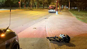 Kayseri'de dehşet anları: Kontrolden çıkan motosiklet 50 metre boyunca sürüklendi