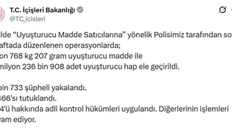 Zehir tacirlerine ülke genelinde dev darbe: Binlerce şüpheli hakim karşısında