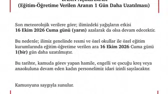 Yalova'da sağanak alarmı: Okullara bir gün daha tatil kararı geldi