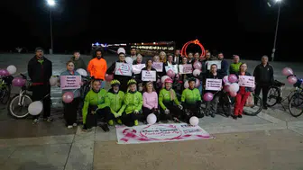 Samsun'da pembe pedal hareketi: Erken teşhis için farkındalık turu