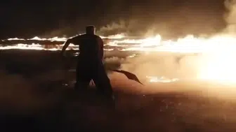 Besni'de geceyi aydınlatan alevler korku dolu anlar yaşattı