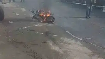 Sanayideki rutin tamirat bir anda kabusa döndü: Motosiklet küle döndü