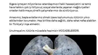 Sağlık Bakanı Memişoğlu'ndan tütünle mücadelede yeni dönem sinyali: Çocuklarımızı korumak ortak sorumluluğumuz