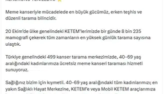 Erken teşhiste tarihi zirve: Bir günde binlerce kadına umut olundu