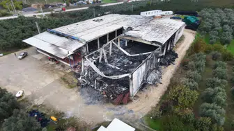 İznik'teki dev tesisten geriye sadece enkaz kaldı: Havadan görüntülendi