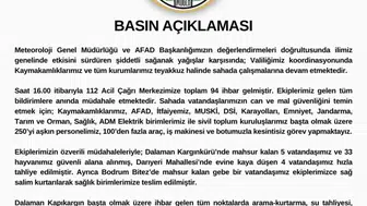 Bodrum'da hayatı felç eden sağanak: Ekipler mahsur kalanlar için seferber oldu