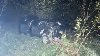 Ereğli yolunda korkunç gece: Otomobil uçurumdan fındık bahçesine uçtu