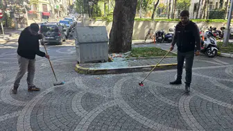 Bandırma'da tadilat ihmali: Yola savrulan camlar korku dolu anlar yaşattı