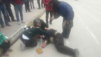 Cumhuriyet Caddesi'nde korkutan kaza: Yaya ağır yaralandı