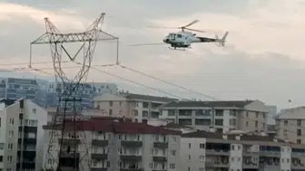 Bursa semalarında sıra dışı çalışma: Enerji hatları için gökyüzüne çıktılar
