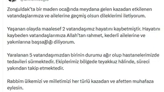 Zonguldak'taki maden faciasında acı bilanço: Bakan Memişoğlu'ndan taziye mesajı
