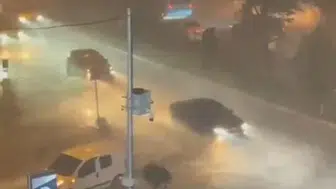 Mardin'de akşam saatlerinde gökyüzü karardı: Şehir bir anda beyaza büründü