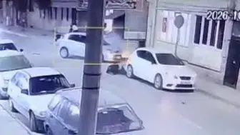 Eskişehir'de dehşet anları: Havaya savrulan motosikletli ölümden döndü