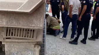 Antakya'da yürek yakan kaza: Motosikletli sürücü kamyonun altında can verdi
