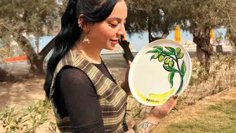 Ayvalık'ın kadim zeytin ağaçları bu kez fırça darbeleriyle yeniden hayat buldu