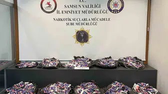 Samsun'da büyük uyuşturucu operasyonu 44 bin hapa el konuldu