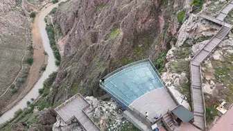 Sivas Divriği’deki 243 metrelik cam teras adrenalin tutkunlarını çağırıyor