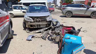 Adıyaman'da kavşakta kaza Bir kişi hastaneye kaldırıldı