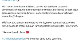 Yerli hava füzeleri Gökdoğan ve Bozdoğan son sınavını geçti
