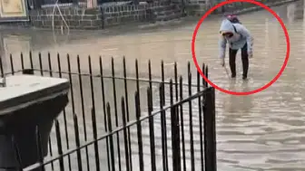 Diyarbakırda tarihi camiyi su bastı