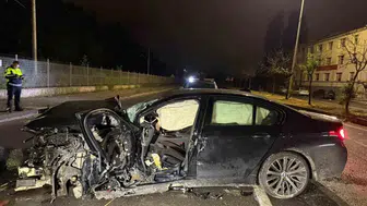 Eskişehir yolunda gece yarısı korkutan kaza