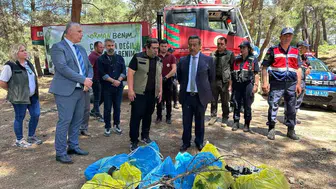 Burhaniye ormanlarında yangın riskine karşı temizlik seferberliği başladı