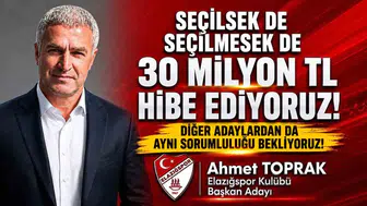Elazığspor başkan adayından kulübe 30 milyon liralık dev hibe