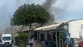 Datça’da restoran yangını komşu dükkana sıçradı