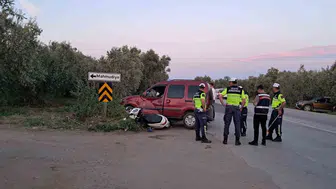 İznik’te motosiklet ve ticari araç çarpıştı