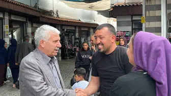 Çermik Belediye Başkanı bayram öncesi sokakları dolaştı