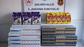 Viranşehirde kaçak sigara ve çay operasyonu