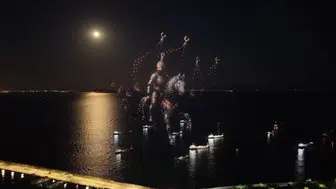 Yenikapı gökyüzünde 1453 dronla fetih kutlaması