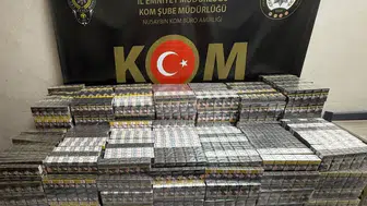 Nusaybin yolunda yakalanan kaçak sigaralar trafiğe takıldı