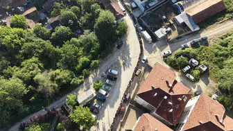 İnegöl'de bayram sabahı 1 kilometrelik insan seli