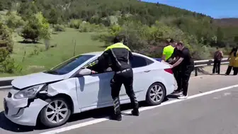Bolu trafiğinde emniyet ekiplerinden hızlı müdahale