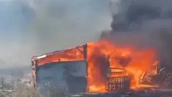 Ayvalık’ta çiftlik yangını paniği