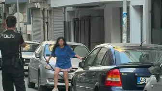 Aydın sokaklarında kılıçlı dehşet anları yaşandı