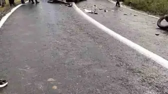 Çermik yolunda motosiklet kazası