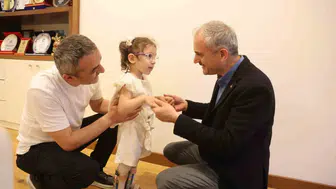 Minik Lina’nın yürüme mücadelesine belediyeden destek eli